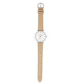Casio Women's Watch Analog White Dial with Brown Leather Strap, LTP-VT04L-7A1DF